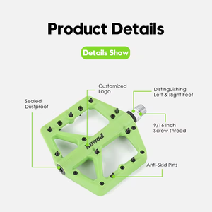 Pédales de vélo VTT Pédale de plate-forme pour vélo de montagne Nylon Vélos pour enfants Pédales Accessoires - Product Image 3
