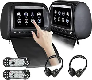 9 inch Car Headrest Video Players Touch Screen Headrest Monitor Support 1080P Video USB/SD FM IR Transmitter DVD Region Free