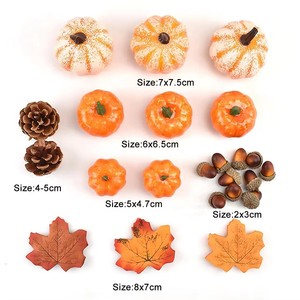 Artificial Pumpkins <b>Mini</b> Pumpkins Pine Cones Maple Leaves Acorns Pomegranate Assorted Set Thanksgiving Easter Fall Home <b>Table</b> - Product Image 2