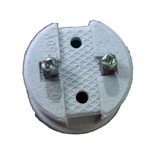 E27 516 Porcelain <strong>Lamp</strong> Holder with Glaze for Bulbs and Ceiling Light <strong>Components</strong> with the PVC Cover - Product Image 2