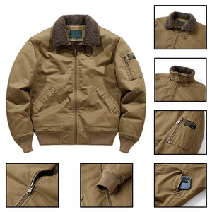 Chaqueta Bomber Clásica Moderna para Hombre, Estilo Camuflaje, Corte Holgado, Formal, Resistente al Viento, de Poliéster/Algodón, para Primavera - Product Image 4