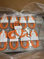 Câble de charge et de données USB-C vers USB-C gris et orange 1M 20W à charge rapide pour iPhone 17