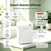 Diffuseur de parfum à atomisation biphasique sans eau 140 ml, machine aromatique manuelle à minuterie murale ou de table pour hôtel, bureau, maison