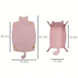 PU Leather Cute Cat Shape <b>Foldable</b> <b>Desk</b> Tray with Embossing Printing-Durable Promotional Gift for <b>Office</b> or Gaming - Product Image 6