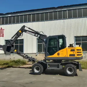 Pemuat pohon kayu pertanian hutan Cina roda Baoding hidrolik penggali penggali crane dengan gripper kerekan 6t 8t 15t