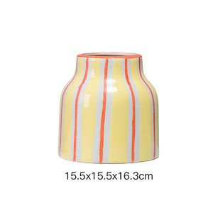 Vase en céramique de fleur de pot de plante d'ornement de maison en céramique colorée pour l'hôtel - Product Image 2