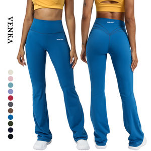 Pantalons de survêtement pour femmes, sensation douce et nude, taille haute, effet push-up, vêtements de danse et de fitness, nylon, couleur unie, leggings de yoga pour femmes - Product Image 1