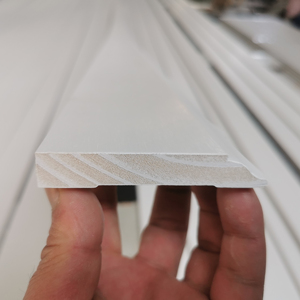 Thiết kế hiện đại trang trí màu trắng <span class=keywords><strong>primed</strong></span> thông Gỗ ván chân tường 618 ván sàn cho khách sạn ứng dụng - Product Image 1