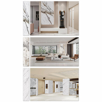 Panneau mural en PVC léger, épais et brillant, effet marbre UV, imperméable et résistant à la chaleur, pour crédence de cuisine et salle de bain