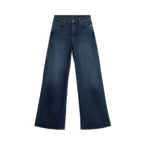 Pantalon en jean ample à jambe large, taille haute, uni, décontracté, respirant, écologique, aérien, volumineux, créatif, dynamique, pour le quotidien et les mouvements - Product Image 1