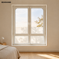Fenêtre à battant sur mesure OEM, format non standard, double vitrage, aluminium, directement de l'usine, avec moustiquaire minimaliste