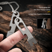 Mini-outil multifonction en alliage de titane EDC : tire-bouchon, levier de démontage, ouvre-bouteille, pour camping en extérieur, portable, léger