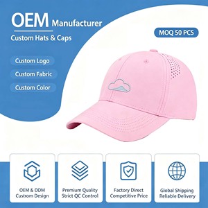 Sourcing Manufacturer Customize Laser Cut Embroidery <b>Waterproof</b> Perforated Snapback Cap <b>Hat</b> - Product Image 1
