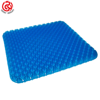 Coussin de siège en gel bleu avec housse antidérapante au design sportif et double refroidissement en silicone Taille personnalisée Cool Tpe Coussin de siège de voiture