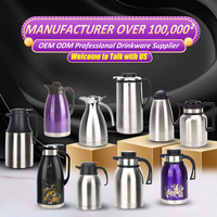 Harga grosir bebas BPA dinding ganda 316 baja tahan karat teko teh kopi terisolasi dengan Infuser teh