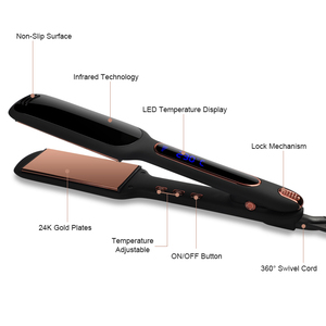 Vente en gros de votre logo fer à lisser plat professionnel à infrarouge fer à lisser outils de coiffure <span class=keywords><strong>plancha</strong></span> de cabello - Product Image 6