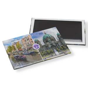 Aimants de réfrigérateur en étain personnalisés promotionnels avec logo pour les événements - Product Image 4