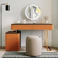 Offre Spéciale tables de maquillage de luxe armoire moderne pour chambre à coucher commode de maquillage coiffeuse ensemble table de maquillage nordique design avec miroir
