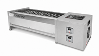 Parrilla Eléctrica Comercial de Acero Inoxidable para Asar a la Brasa, Ideal para Brochetas de Cordero y Restaurantes de Mariscos
