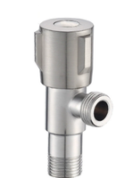 Robinet d'arrêt d'angle en acier inoxydable 1/2 pouce pour eau chaude et froide, accessoires de robinetterie de salle de bain