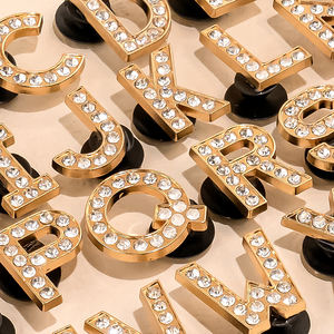 Popular Nova Tendência Alfabeto Metal Encantos Acessório De Luxo Personalizado Metal Aglets Tampo Charme Carta Atacado Animal Sapato Charme Em Massa - Product Image 6