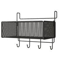 Étagère de rangement supérieure en métal pour lit de dortoir, panier suspendu de chevet, installation par crochet – Organisateur de nourriture indispensable pour dortoirs étudiants