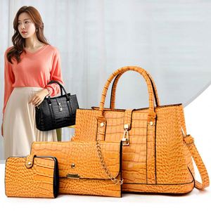 3 Piece Set <b>Bag</b> Fashion PU Leather Ladies Women Shoulder Handbag Design Chains Crossbody Stylish Handbags for Women Luxury - Product Image 4