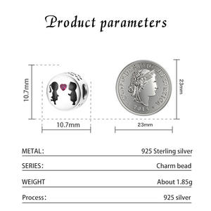 Pulsera de cuentas de Plata de Ley 925 DIY, colgante Original <span class=keywords><strong>para</strong></span> mamá, bebé, madre embarazada, regalo <span class=keywords><strong>para</strong></span> el Día de la madre con piedra de circón - Product Image 2