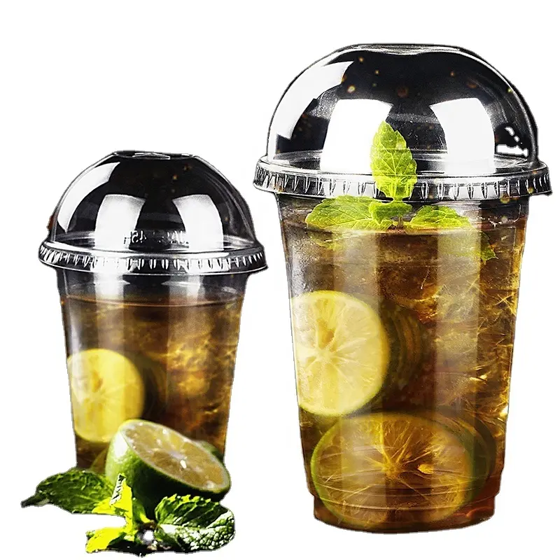 Wegwerp Clear Plastic Cups 12Oz 16Oz 20Oz 24Oz Oz Pla 100% Biologisch Afbreekbaar Plastic Cup