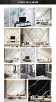 Panneau mural décoratif en PVC, feuille de marbre 1220x2440x3mm, ignifuge, écologique, pour la décoration intérieure, utilisation en bureau et en salle de bain