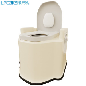 Inodoro portátil Lfcare para personas mayores, inodoro de plástico impermeable con asiento ancho y base antideslizante - Product Image 5