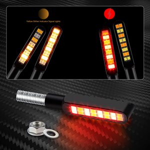 Luces <span class=keywords><strong>Intermitentes</strong></span> <span class=keywords><strong>LED</strong></span> para Motocicleta, Aleación de Aluminio, Súper Brillantes, Delanteras y Traseras, para Harley, Honda, Suzuki, <span class=keywords><strong>Yamaha</strong></span> - Product Image 2