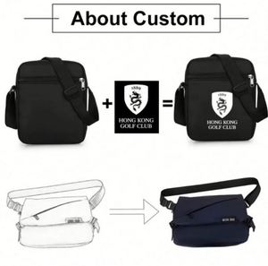 Sac messager en nylon pour homme, petit sac à bandoulière décontracté, personnalisable avec logo, vente en gros à prix réduit - Product Image 3