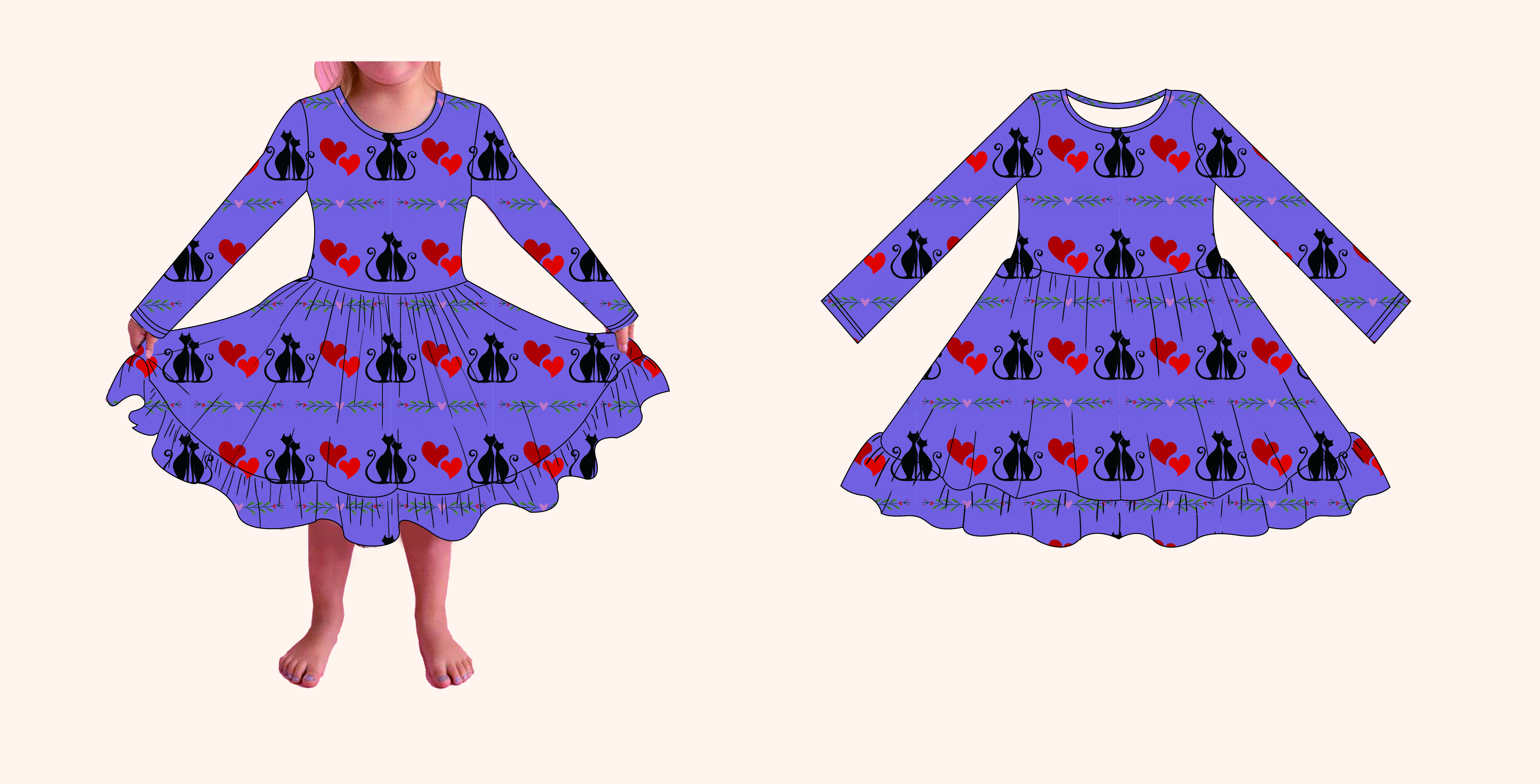 custom long sleeve dress