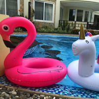 Bouée gonflable en PVC en forme de flamant rose pour adultes et adolescents, flotteurs de piscine pour fête sur la plage pour enfants