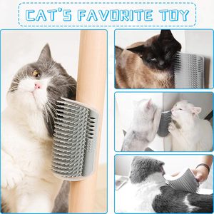 Rascador de esquina de pared más suave, juguete para gatos, peines de masaje de auto aseo para gatos, cepillo de esquina de pared con hierba gatera - Product Image 2