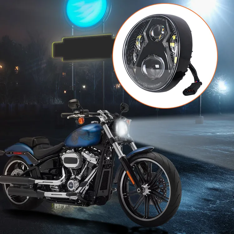 ชุดไฟหน้า LED แบบ Dot & emark พร้อม DRL Hi-Lo สำหรับ Harley Davidson softail Breakout fxbrs อุปกรณ์เสริม FXBR2015-2022