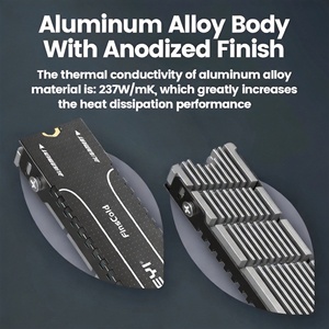 Pendingin JEYI Cooler II M.2 2280 NVMe Radiator Paduan Magnesium Aluminium dengan Bantalan Silikon Termal Heatsink SSD NVMe Heatsink Pendingin SSD M.2 - Product Image 3