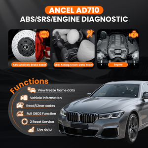 Lecteur de codes OBD2 ANCEL AD710 avec fonctions ABS, SRS, réinitialisation EPB, purge ABS, test de batterie et modes OBD2 complets pour toutes les voitures - Product Image 2