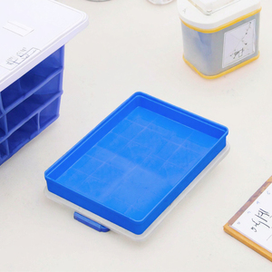 Bac de stockage empilable en plastique PP bleu, conteneur logistique recyclable pour la transformation alimentaire et le stockage commercial - Product Image 3
