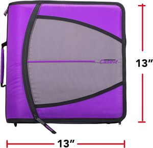 Carpeta con cremallera Case-IT de 2 pulgadas y 3 anillas-Carpeta con correa Trapper Keeper - Product Image 4