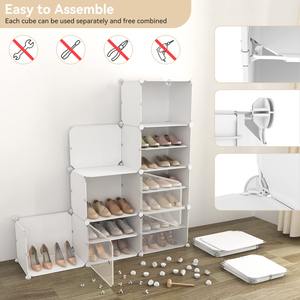 Smart Adjustable Multi-Layer Foldable Eco-Friendly <b>Shoe</b> Store Display Racks <b>Space</b>-<b>Saving</b> Plastic <b>Shoe</b> Rack Organizer Warehouse - Product Image 4
