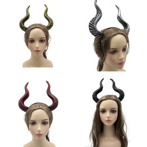 Tocado de bosque mágico de Halloween Wowei con diseño de <span class=keywords><strong>Maléfica</strong></span> para cosplay, accesorios de cine y escenario - Product Image 1