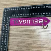 Porte-clés brodés double face créatifs avec mousquetons promotionnels à bord de verrouillage à haute densité