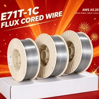 Fil de soudage fourré sans gaz E71T-GS 0.8mm 0.9mm 1.0mm pour acier doux MIG AWS A5.20 Alambre Tubulaire