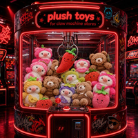 Assortiment de jouets en peluche en gros pour machines à griffes, animaux en peluche doux pour cadeaux de carnaval et distributeurs automatiques
