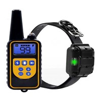Dispositif d'entraînement pour chien, anti-aboiement rechargeable, étanche, collier de choc intelligent ABS avec télécommande longue portée 800 mètres