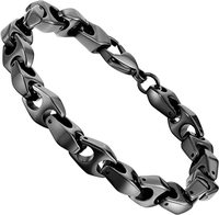 Klasik Erkek Tungsten Karbür Kemik Şeklinde Zincir Bağlantılı Bileklik Yıldönümü Özel Günleri İçin Altın/Gümüş/Siyah