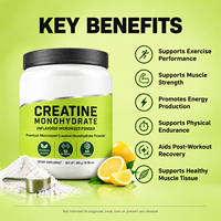 Créatine Monohydrate : Gain de Force Musculaire, Récupération Post-Entraînement, Prise de Masse, Mélange de Protéines Whey pour Sportifs