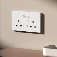 Touchmi precio de fábrica Reino Unido 1/2/3 Gang Light 20A 45A baquelita 13A toma de corriente de pared pulsador interruptores eléctricos enchufe